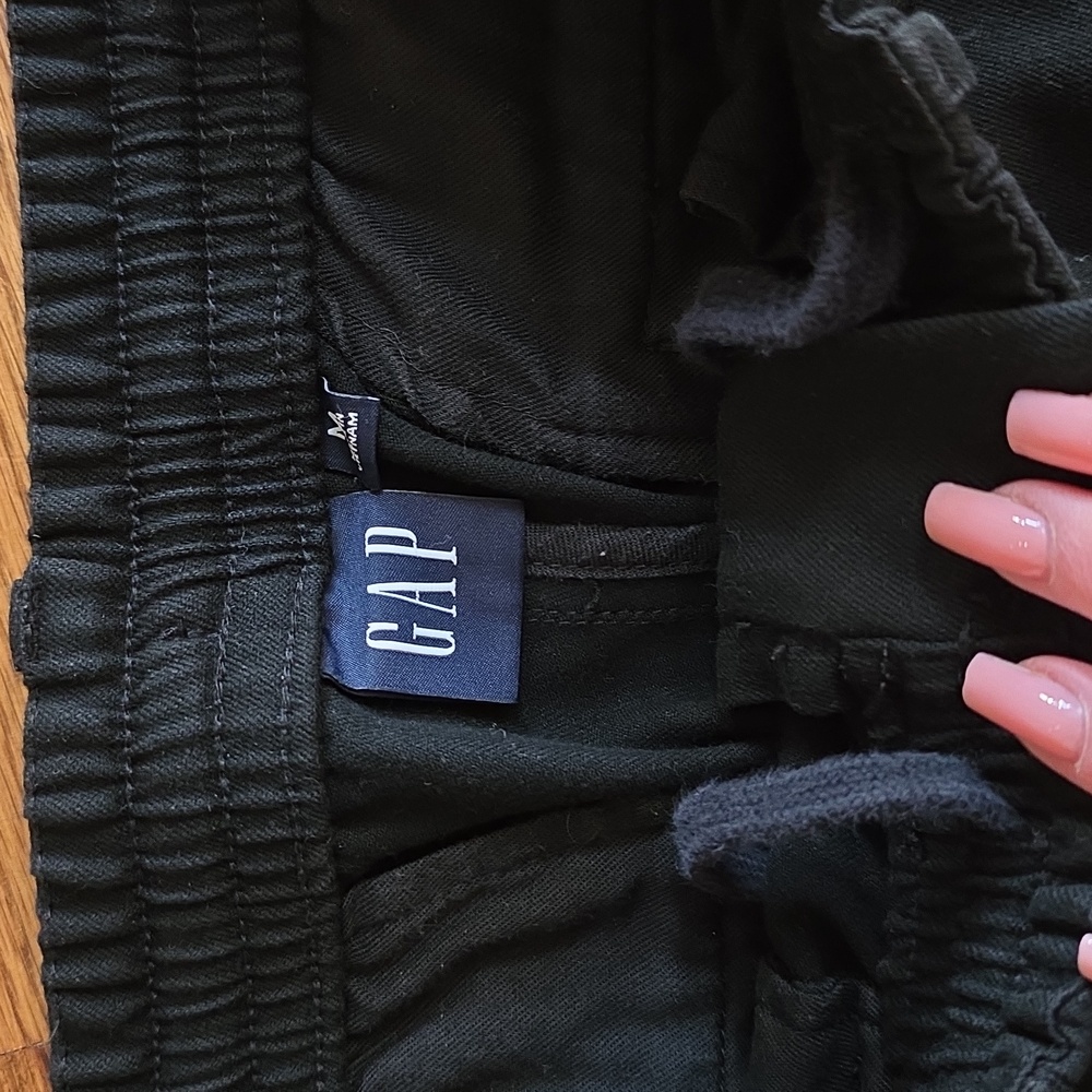 GAP Men's Black Cozy Drape Pants - Picture 3 of 5